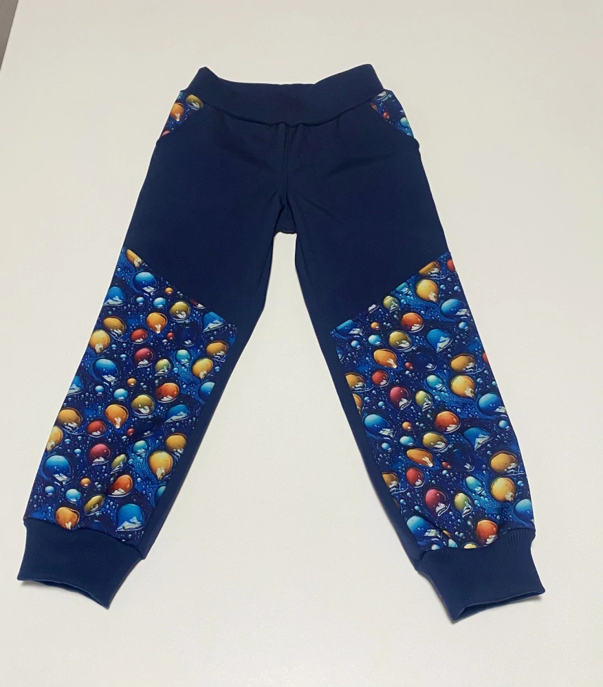 Dětské Softshellové kalhoty vel.92 - tm. modré s balónky