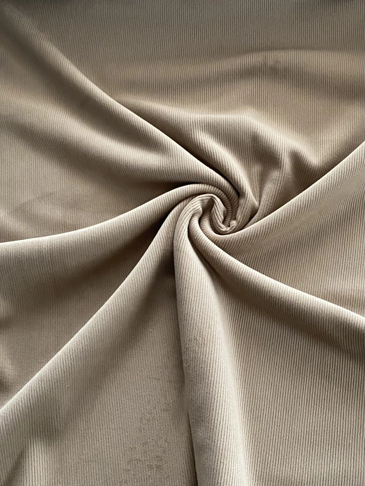 Manšestr s fleecem béžový