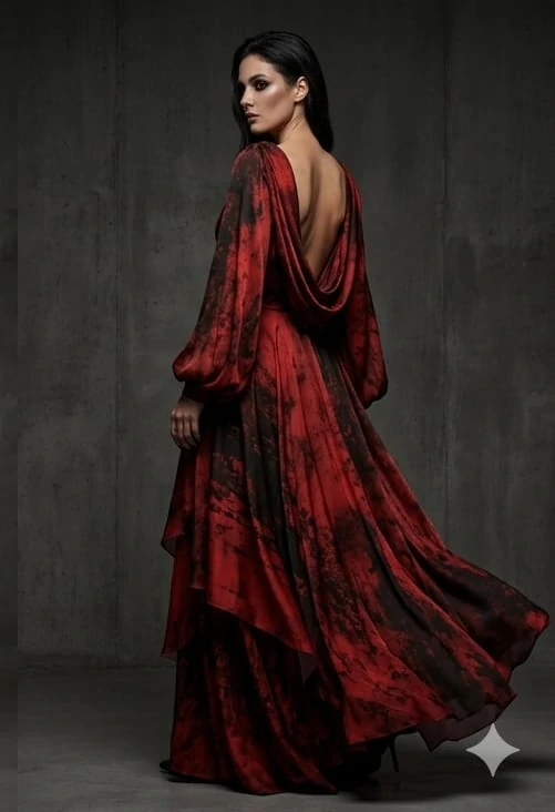 Viskózový úplet – Lávová abstrakce