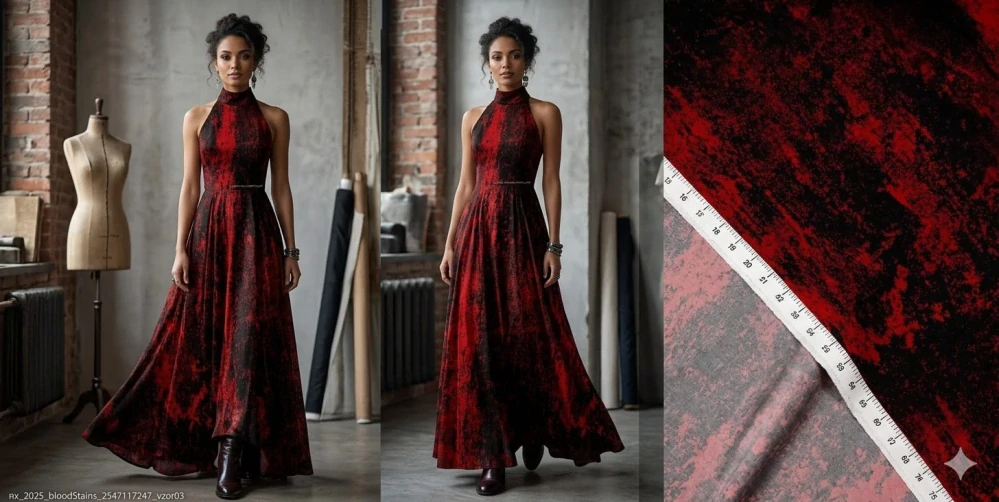 Viskózový úplet – Lávová abstrakce