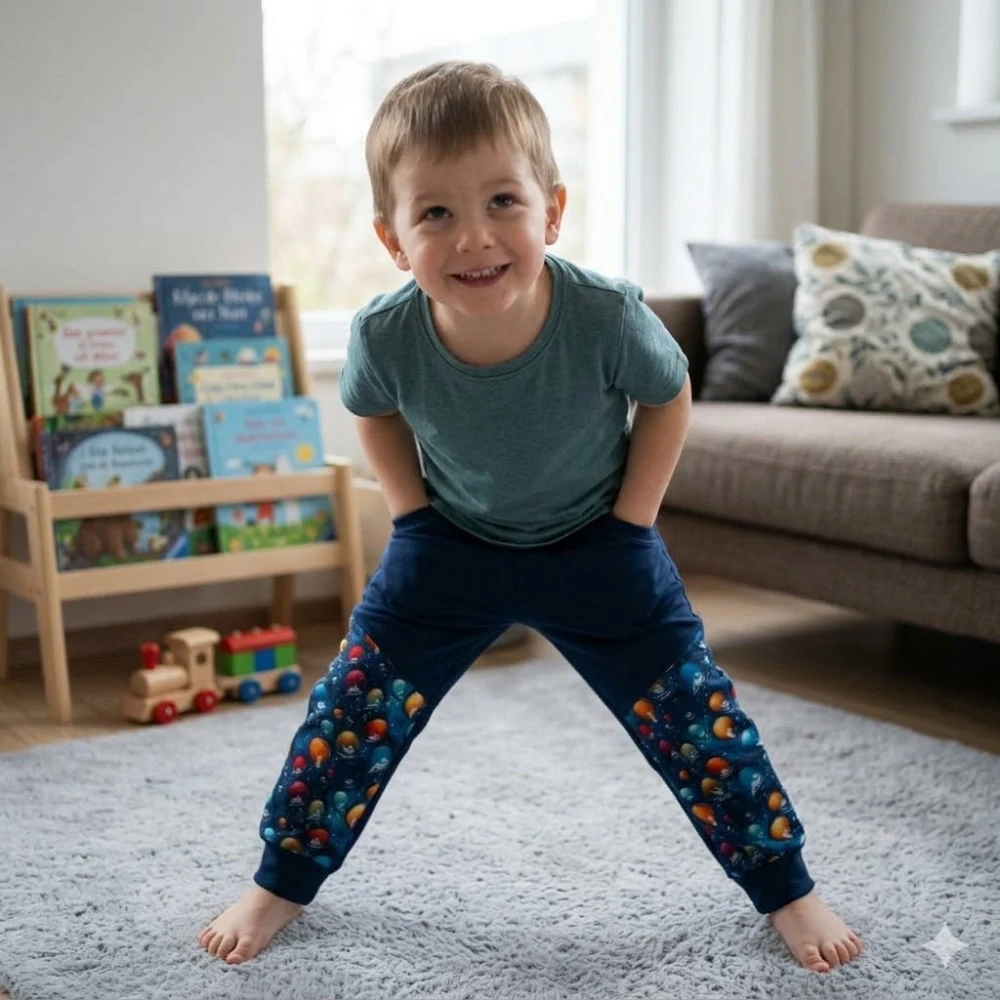 Dětské Softshellové kalhoty vel.92 - tm. modré s balónky