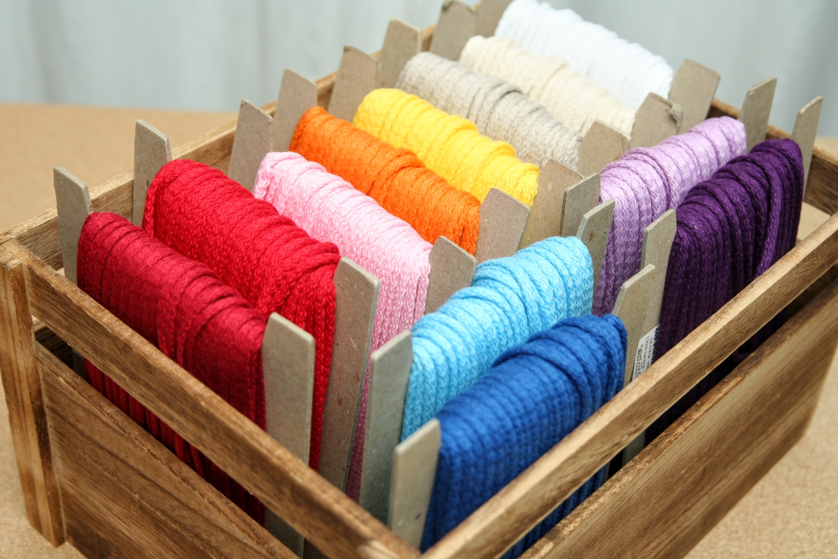 Bavlněná šňůra kulatá modrá baby 4 mm