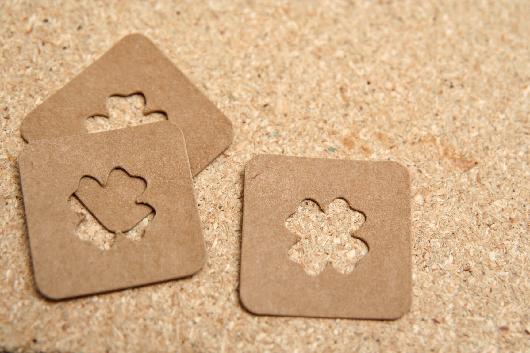 Štítek na oblečeni Čtverec čtyřlístek 28mm x 28mm