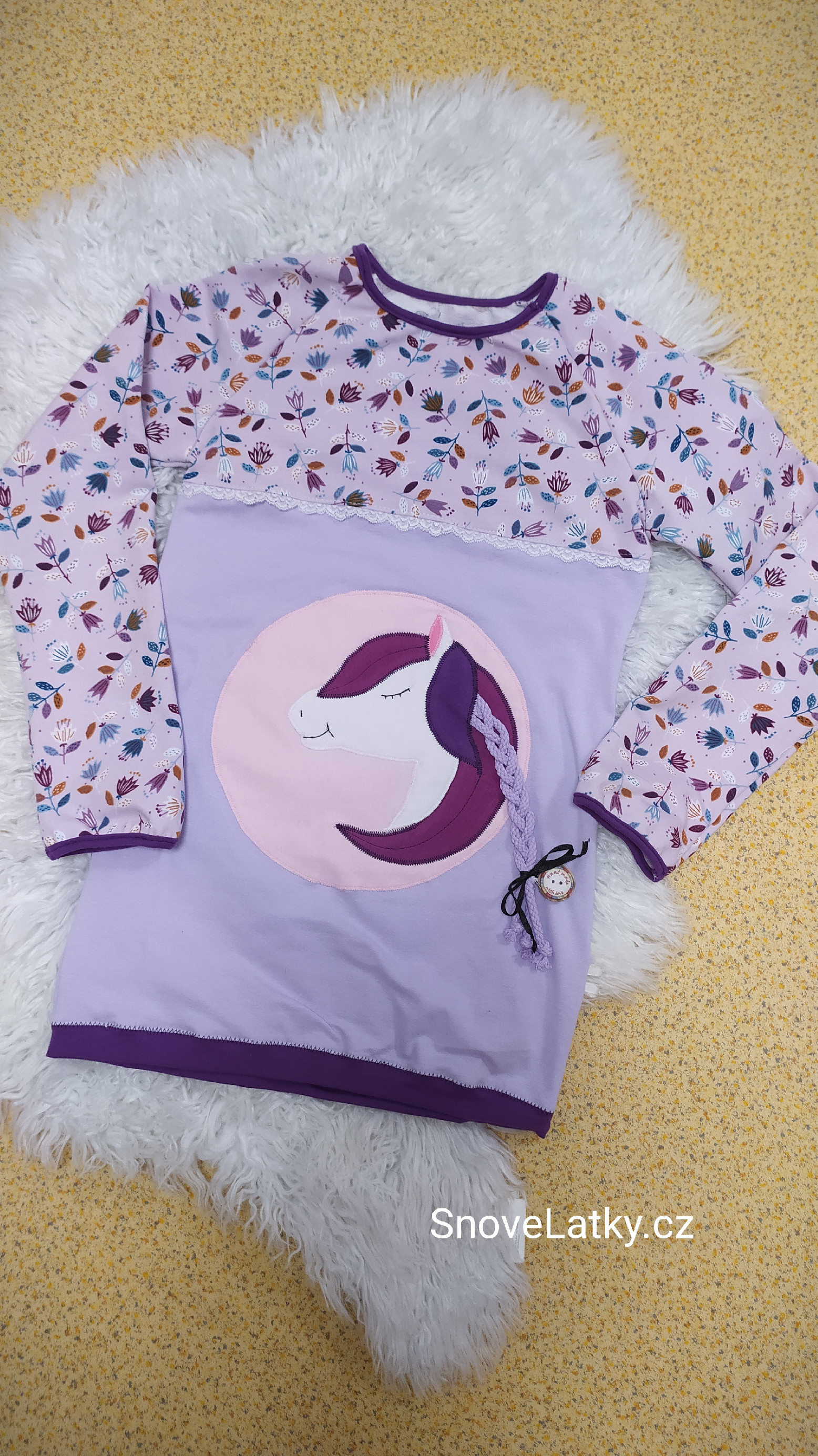 Teplákovina kvítka na lila