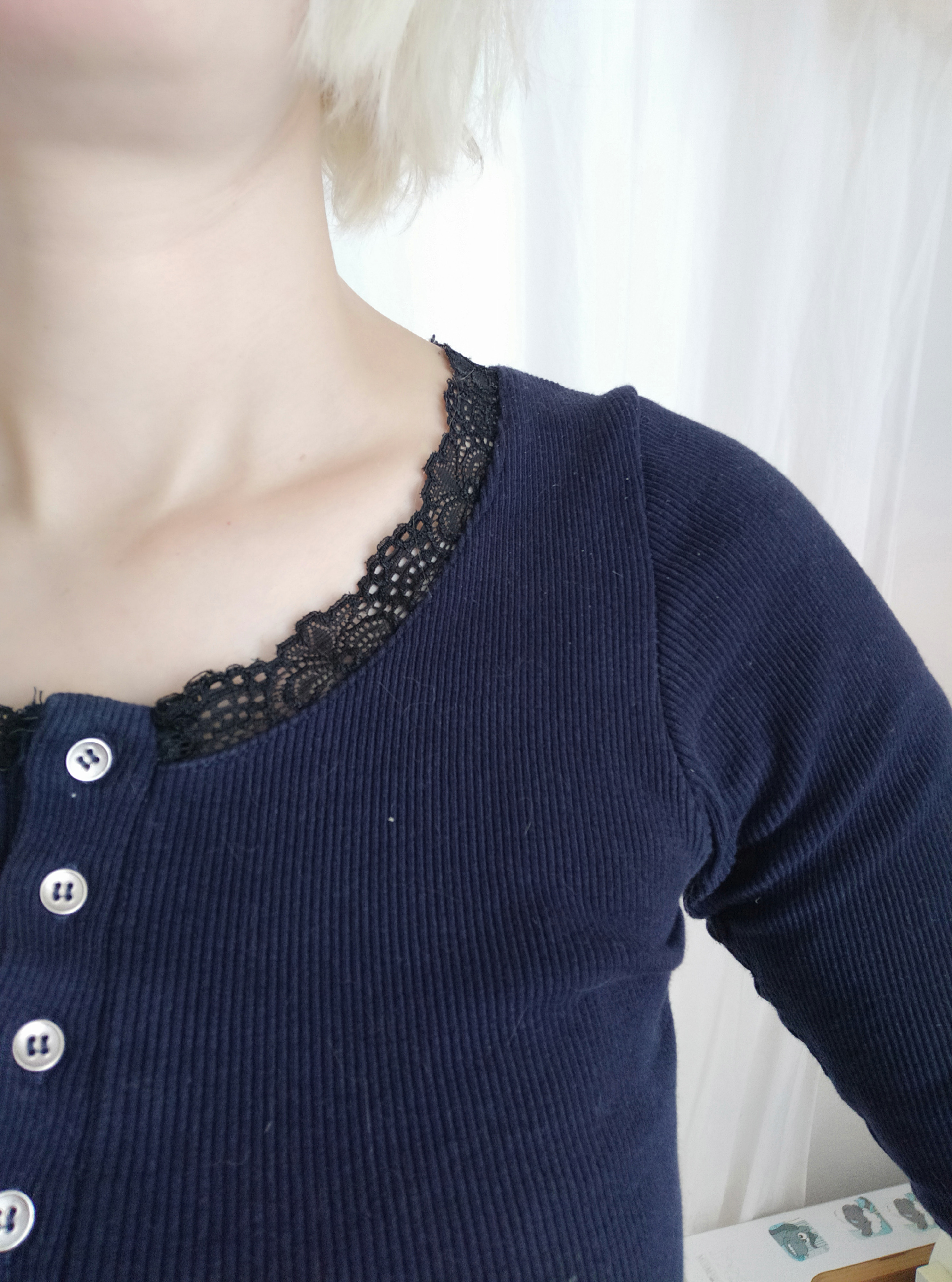 Úplet žebrovaný tmavě modrý navy