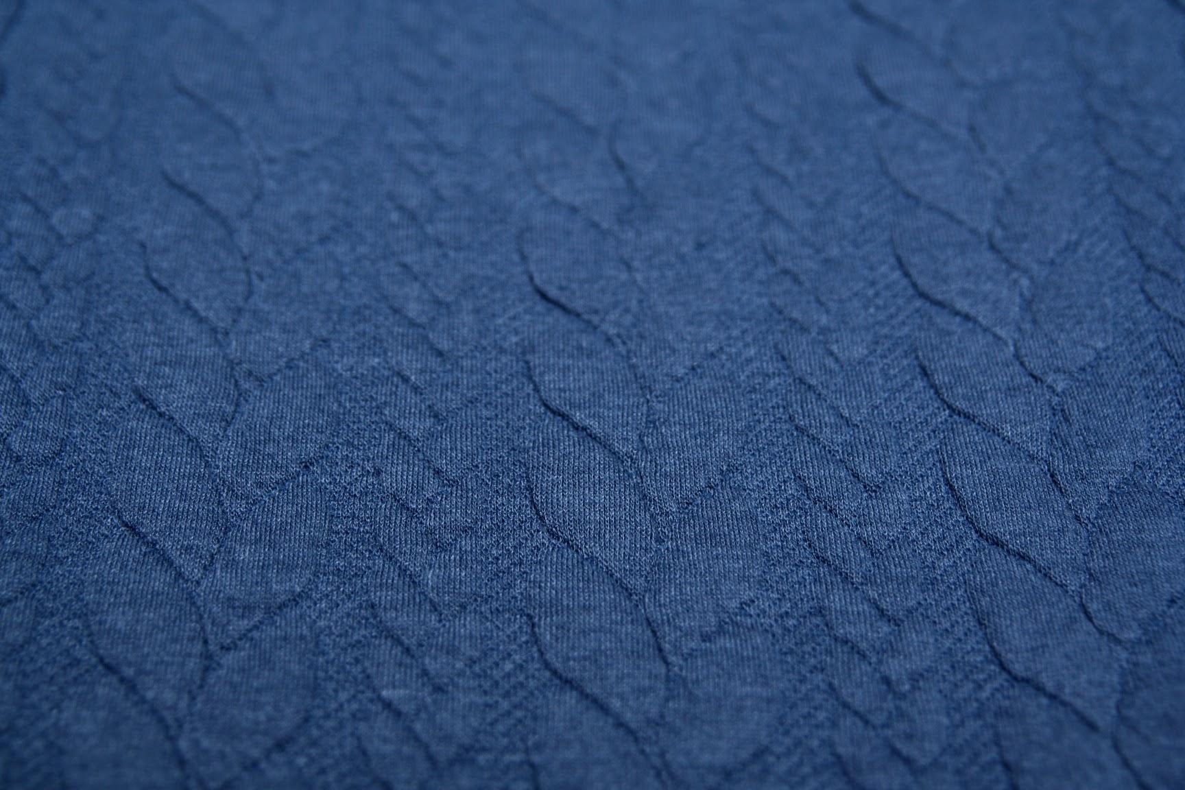 Pletenina copánky modré jeans