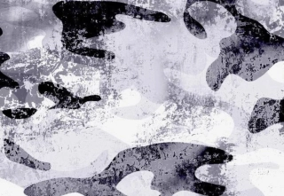 Teplákovina potisk maskáč šedá