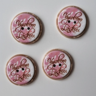 Knoflík Vyrobeno s láskou 25mm