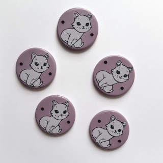 Knoflík dětský kočka 25mm
