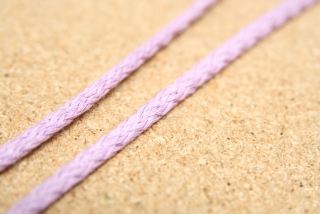 Bavlněná šňůra kulatá lila4 mm