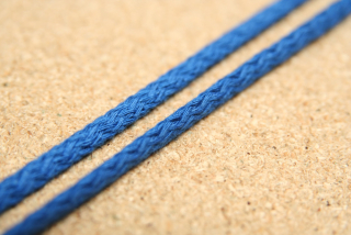 Bavlněná šňůra kulatá královsky modrá 4 mm