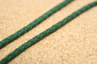 Bavlněná šňůra kulatá zelená lahvová 4 mm