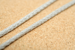 Bavlněná šňůra kulatá šedá světlá 4 mm