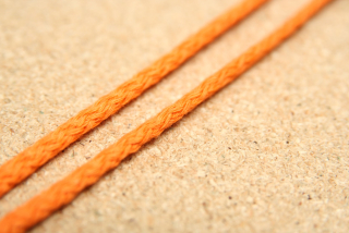 Bavlněná šňůra kulatá oranžová 4 mm