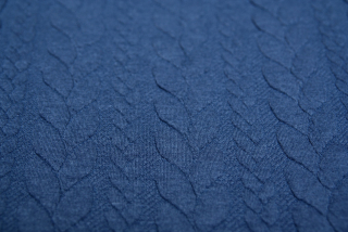 Pletenina copánky modré jeans